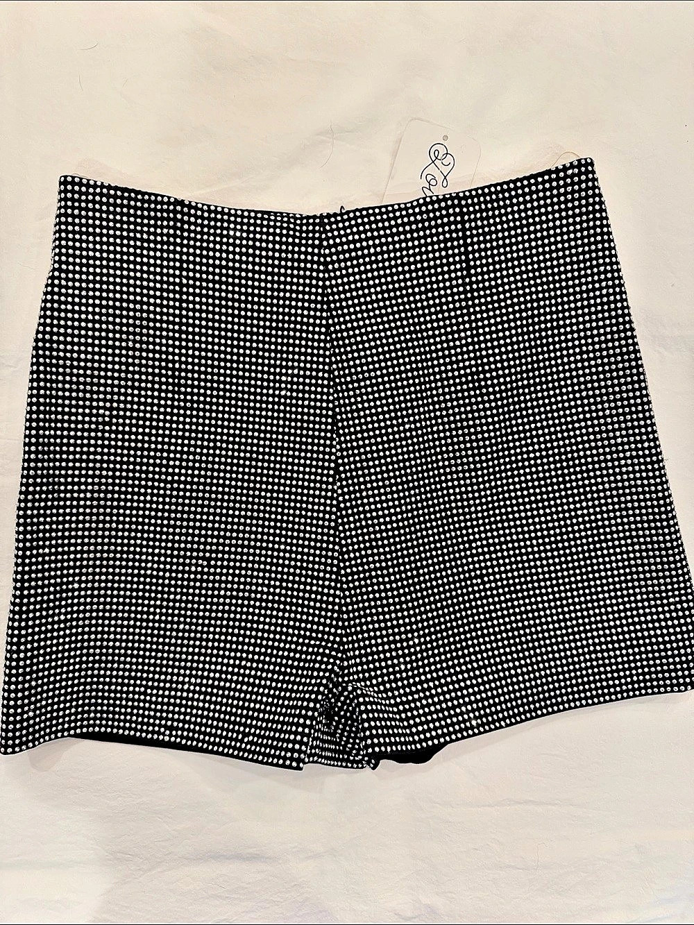 Cloud Ten Rhinestone High Waist Shorts in Black & Silver NWT